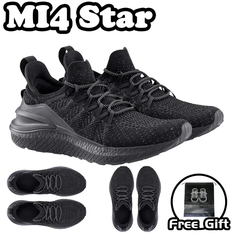 2024 Newest Miflame Mijia Sneakers 4 Upgrade Version Men Fashionable Breathable Flying Woven Antibacterial Sports Running Shoes