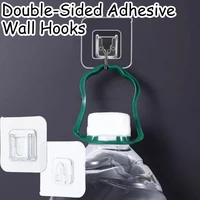 Double-Sided Self Adhesive Wall Hooks for Hanging Traceless Waterproof Oilproof Kitchen Bedroom Wall Hook Storage Holder Storage