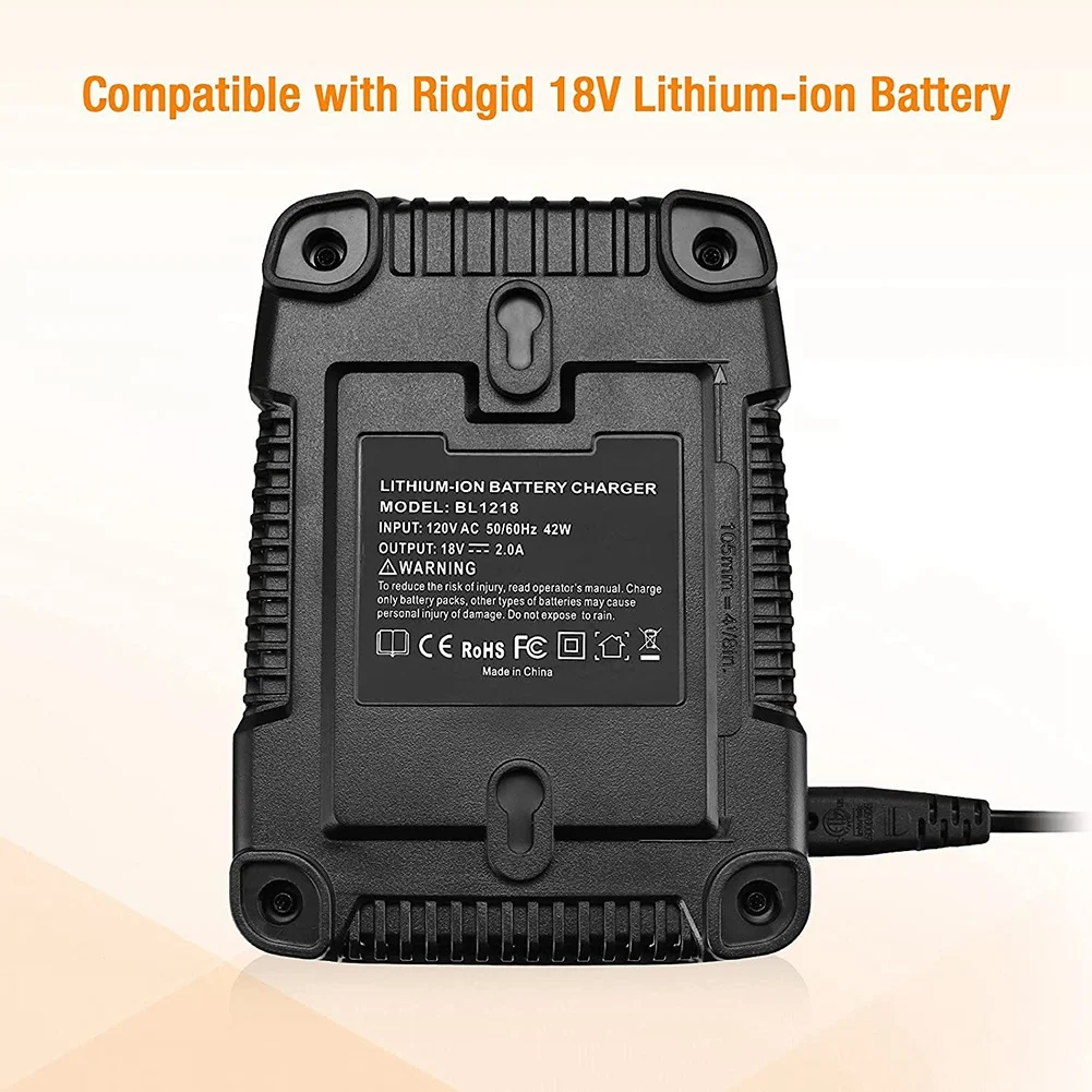 

Зарядное устройство A93P 18 В R86092, совместимое с зарядным устройством Ridgid 18 В для AC840087P R840087 R840083, R840085, вилка стандарта США