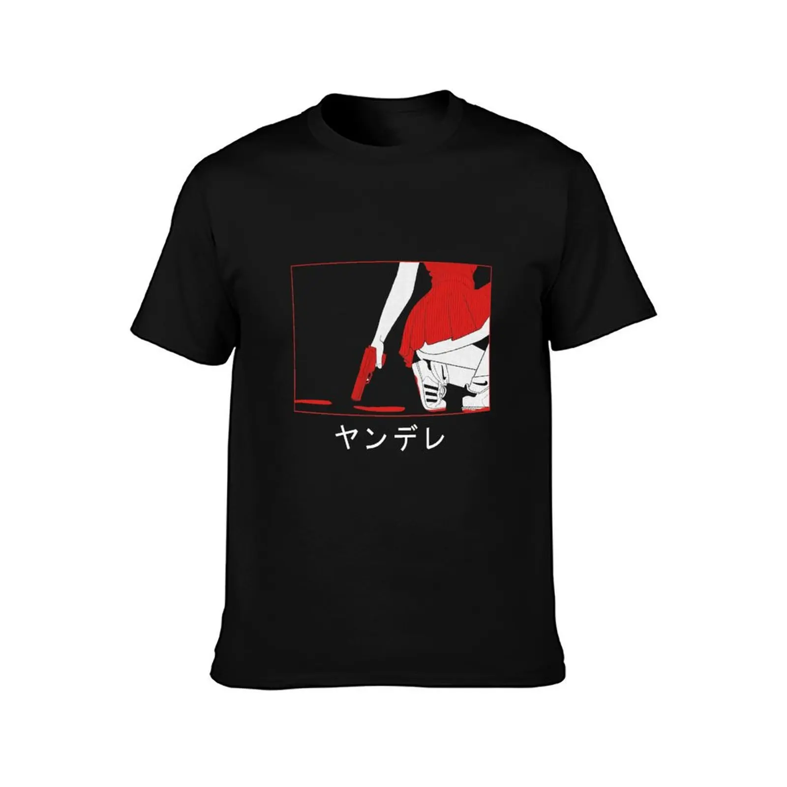 PLAYING WITH PISTOLS - YANDERE T-Shirt Quick Dry Training Short Sleeve Tee T-Shirt