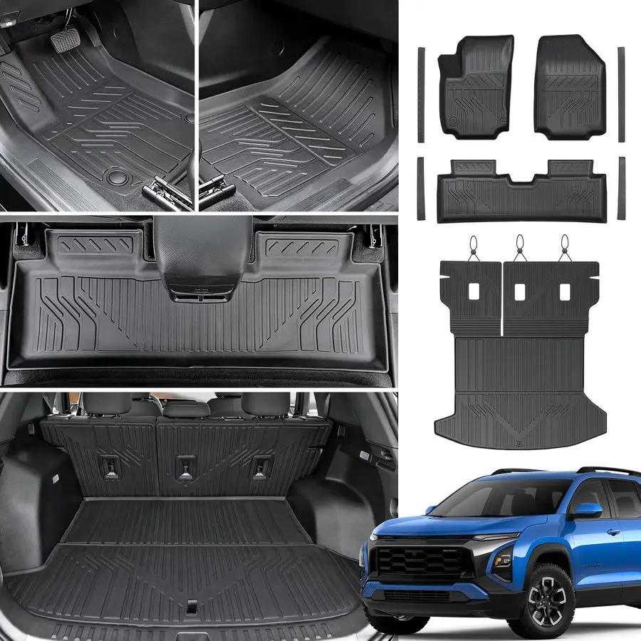 

Mats amp Cargo Liner with Backrest Mat for 2025 2026 Chevy EquinoxOnly Gas GMC Terrain, Door Sill Guards, All Weather TPE Car Fl