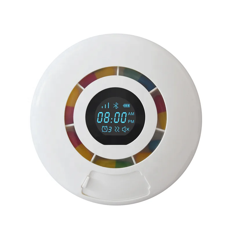 

ZOOMCARE M-105 Portable Smart Pill Dispenser with Bluetooth APP Sound Alarms for Home Care 7 Slot Pill Storage Case