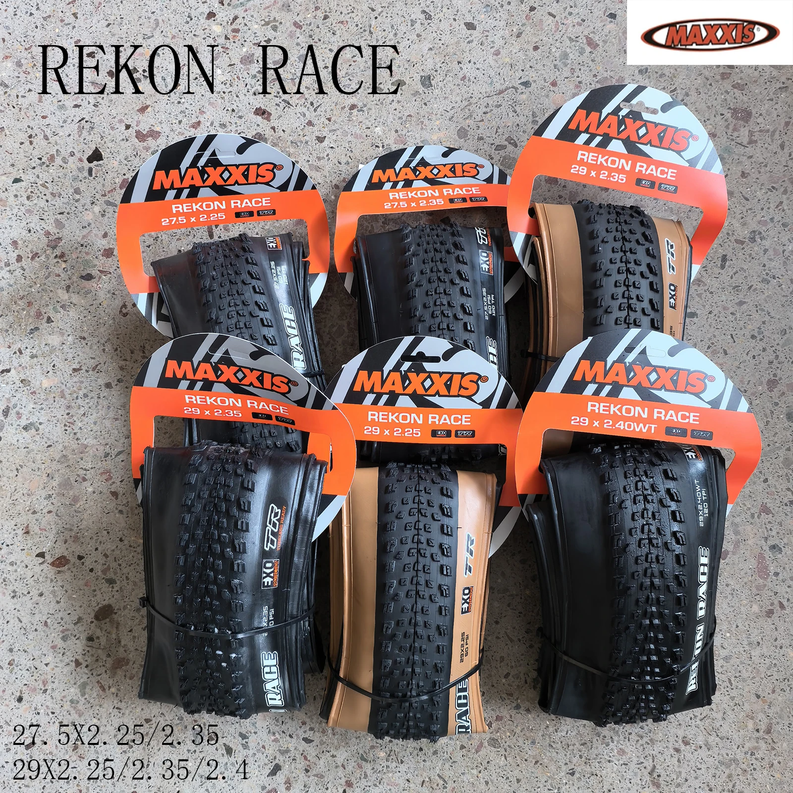 1pc-pneu-tubeless-maxxis-29-rekon-race-275-225-275-235-29-225-29-235-29-24-exo-tr-pour-vtt-pieces-de-velo