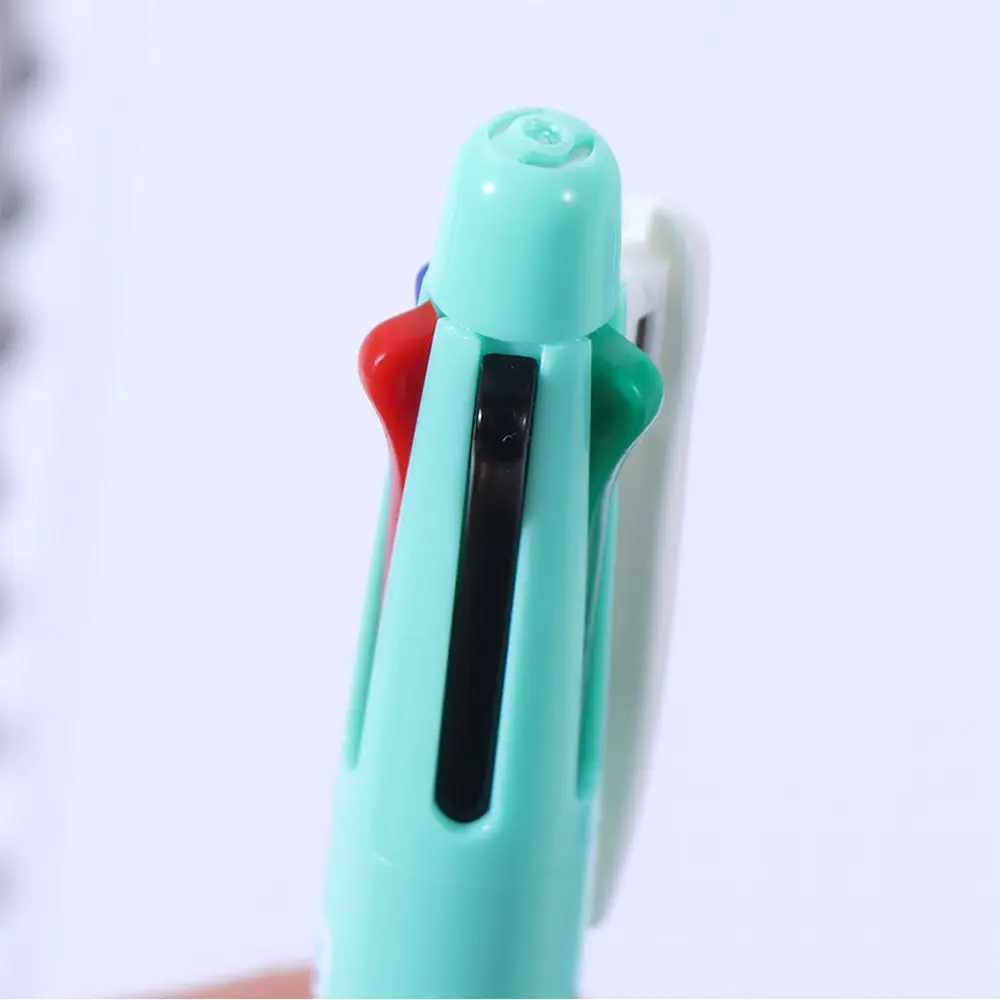 

4pcs 4 Colors Ball Pen Multicolor Ballpoint Pens 1 Automatic Pencil 5 in 1 Multicolor Retractable Pen Soft with Pencil&Eraser