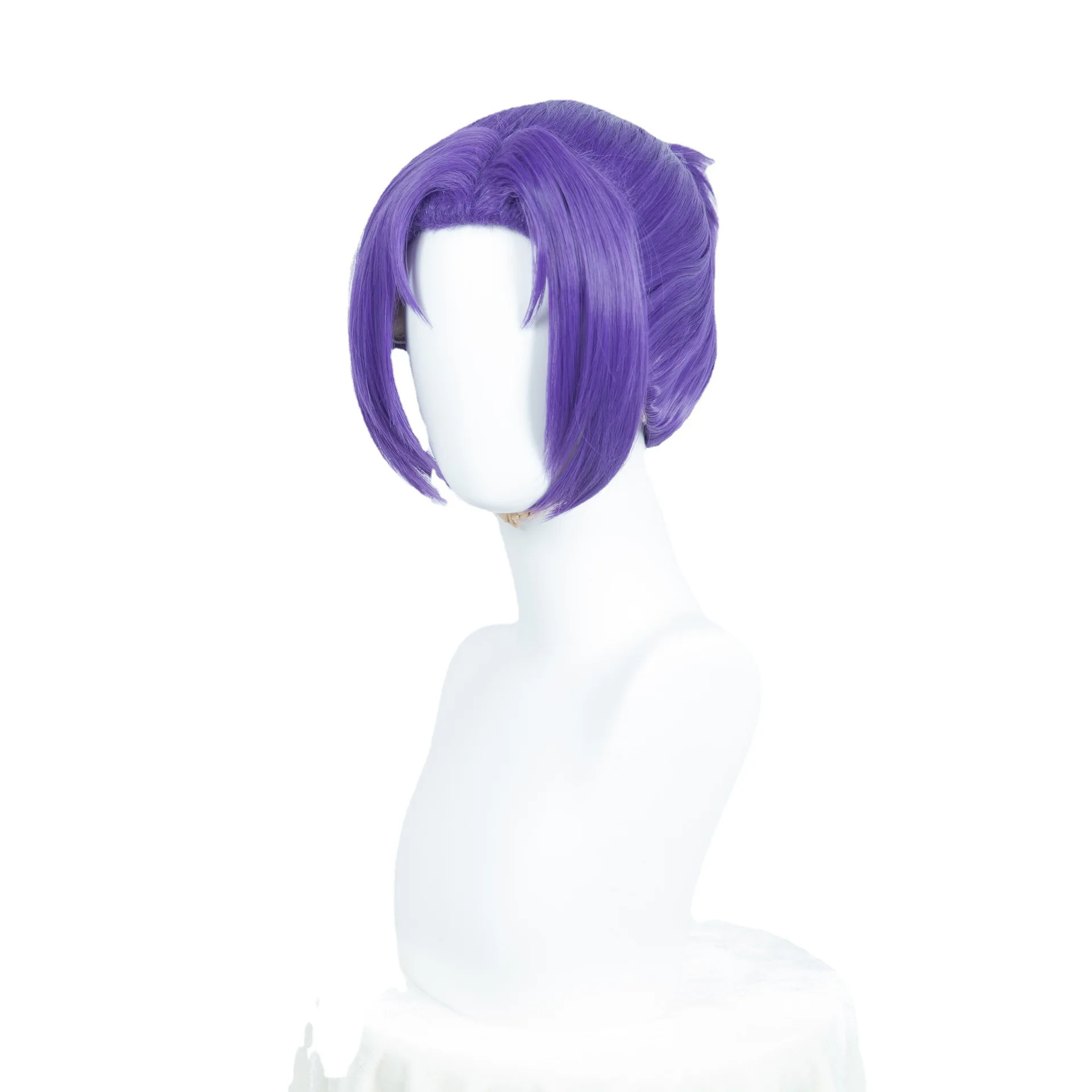Peluca de cosplay de Mikage Reika de prisión azul, peinado morado de una sola pieza de parte media, cabello falso de cosplay de anime