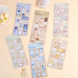 3 Pcs Random Gold Foil Stamp Travel Stickers Scrapbooking Diy Journal Cute Sticker Sheet Stationery Decor Aesthetic Gift