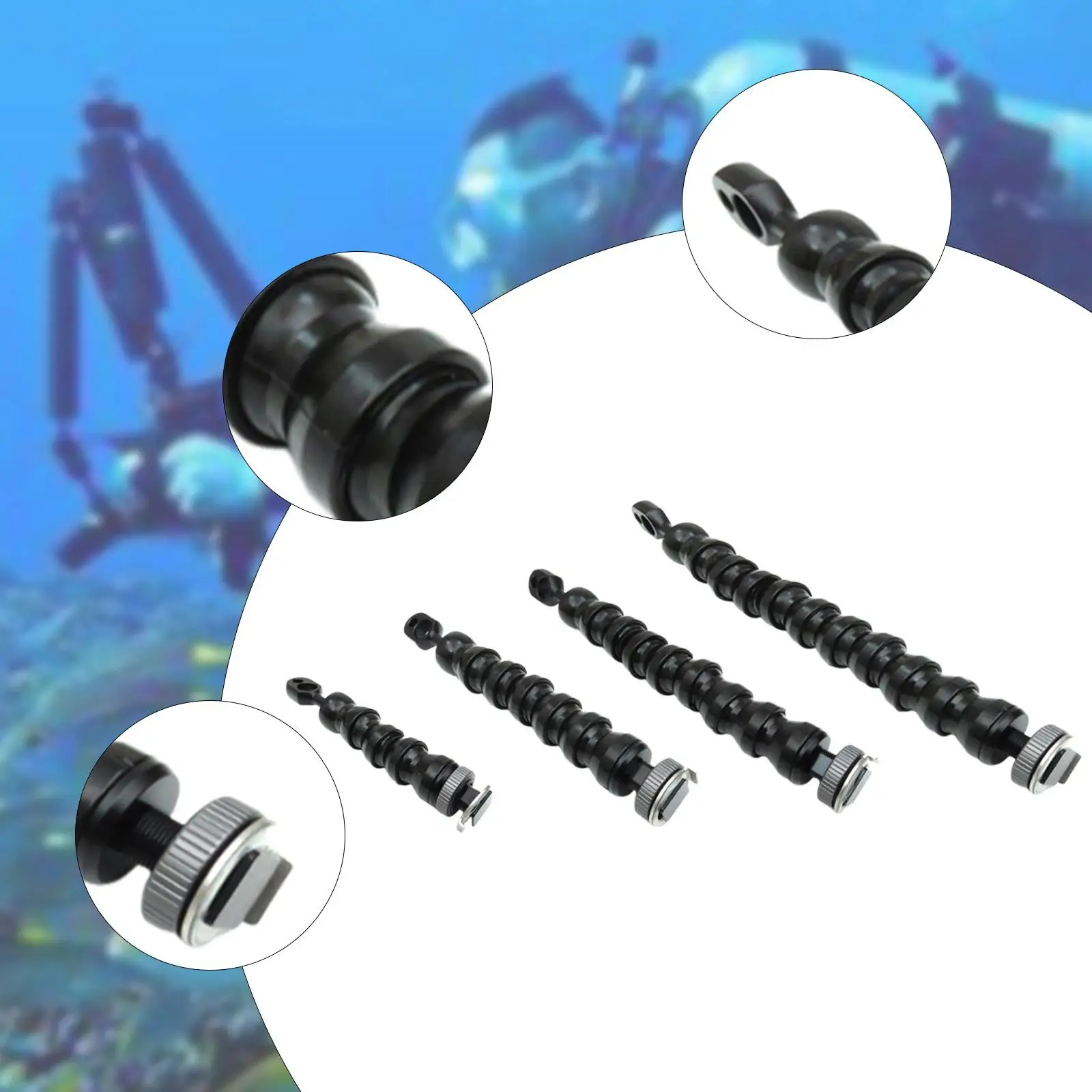 Underwater Camera Light Arm for Action Camera Cage Dive Rig Lighting System Connection Universal for Scuba Flexible Lamp Arm