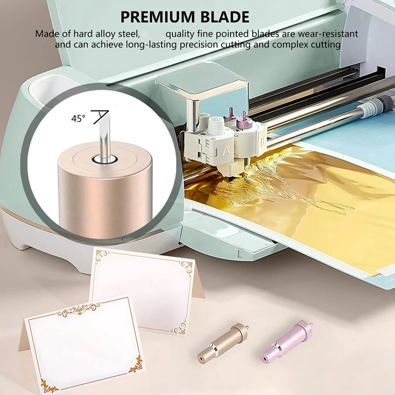 Deep Cut Blade For Cricut Maker 3/Maker/Explore 3/Air 2/Air/One/Venture,60°Deep Point Blade And Housing