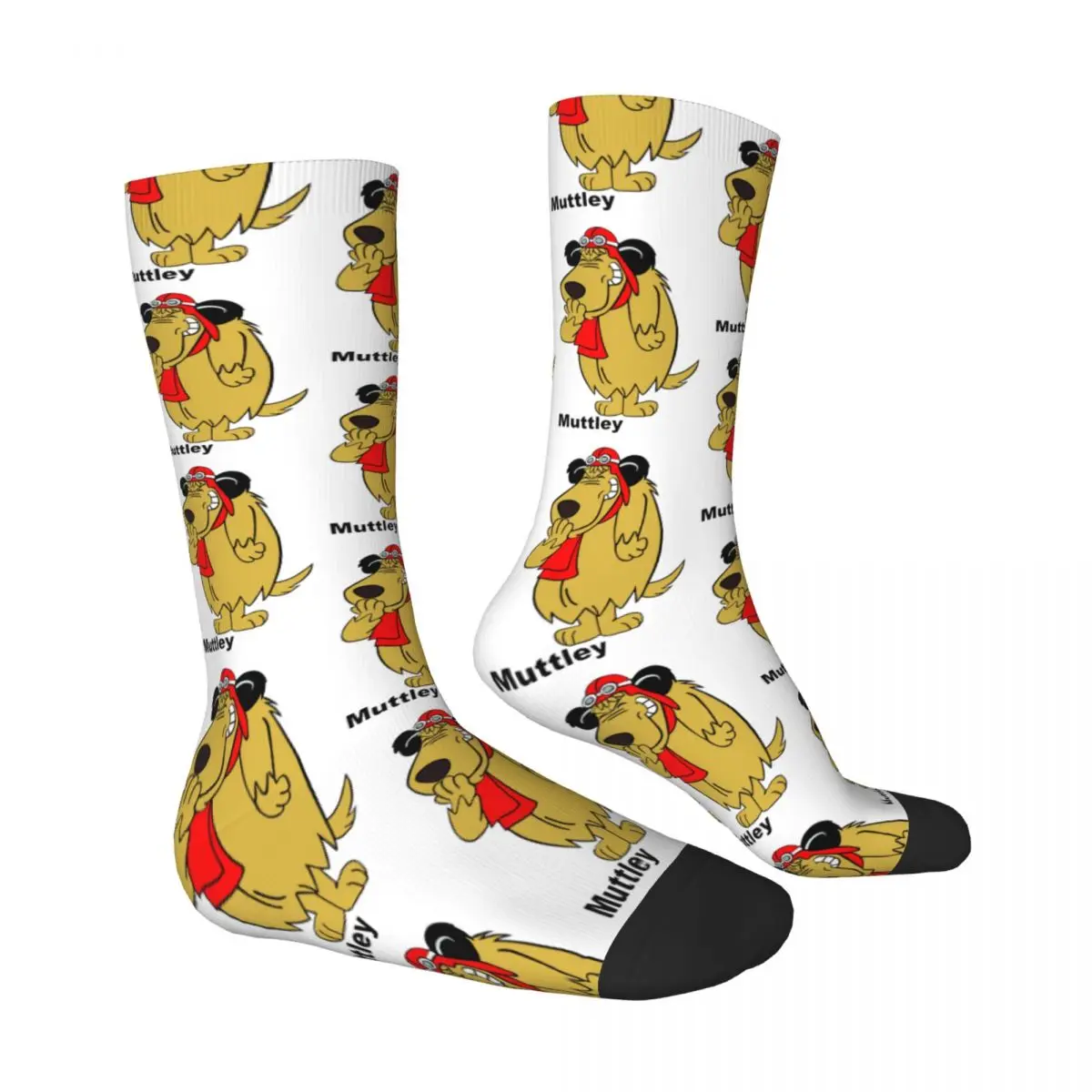 Cartoon Laughing Laugh Dog Wacky Races Muttley Unisex Winter Socks Hip Hop Happy Socks Street Style Crazy Sock