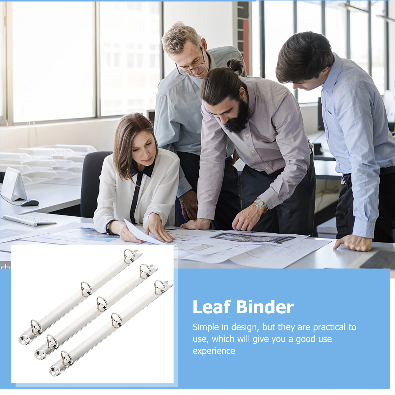 

3Pcs Iron Book Rings Simple Design Household Leaf Binders Removable Circle Binder Rings for Planner Notes File Supplies