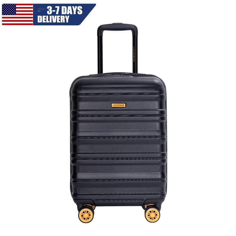 

Travehouse Hardshell Carry On Luggage Airline Approved 18.5", Small Suitcase With Spinner Double Wheels and Lock