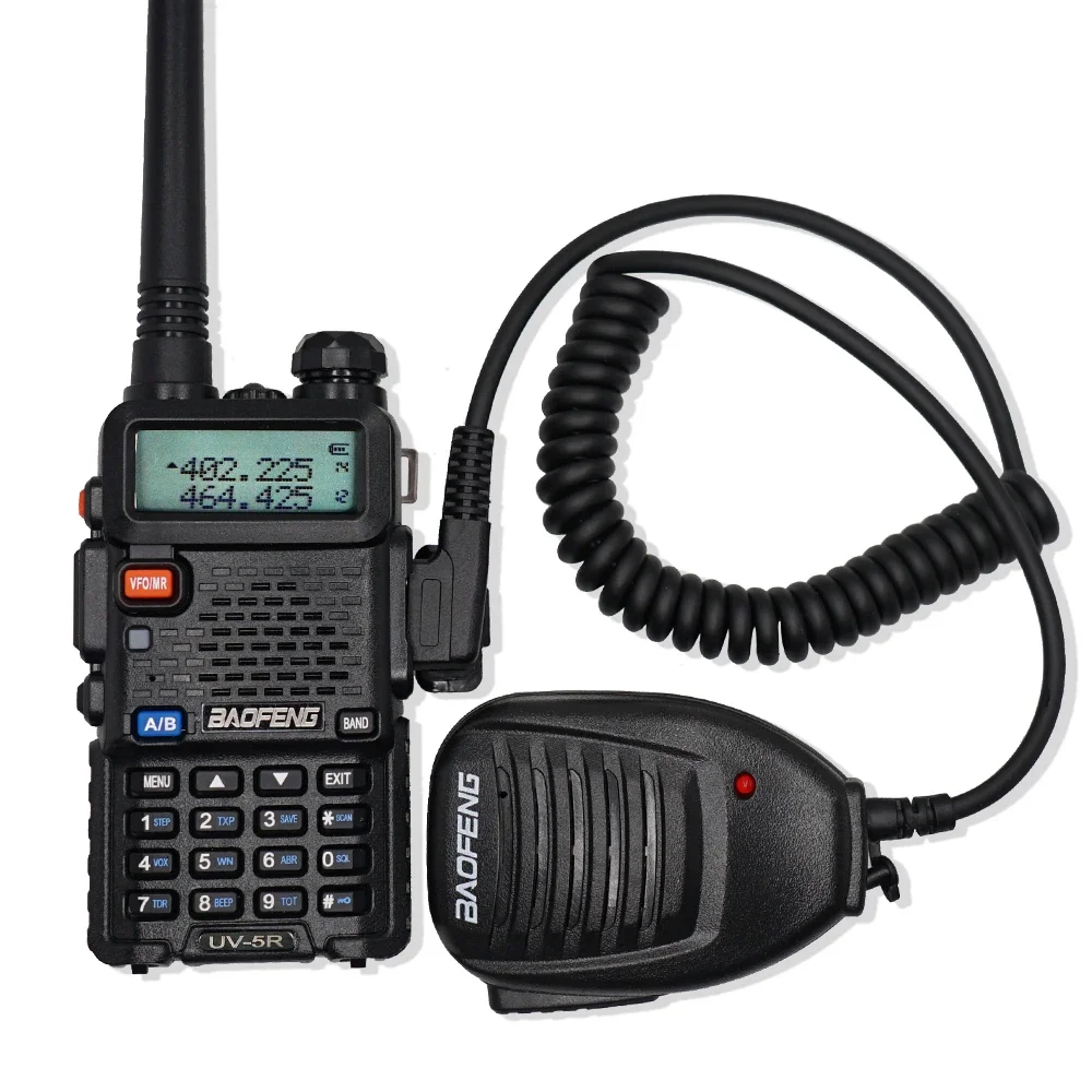 100% Baofeng Walkie Talkie Hand Microphone Speaker Radio Mic PTT untuk Walkie Talkie BF-888S UV-82 UV-5R UV-5RPro H9 H7 Ham Radio