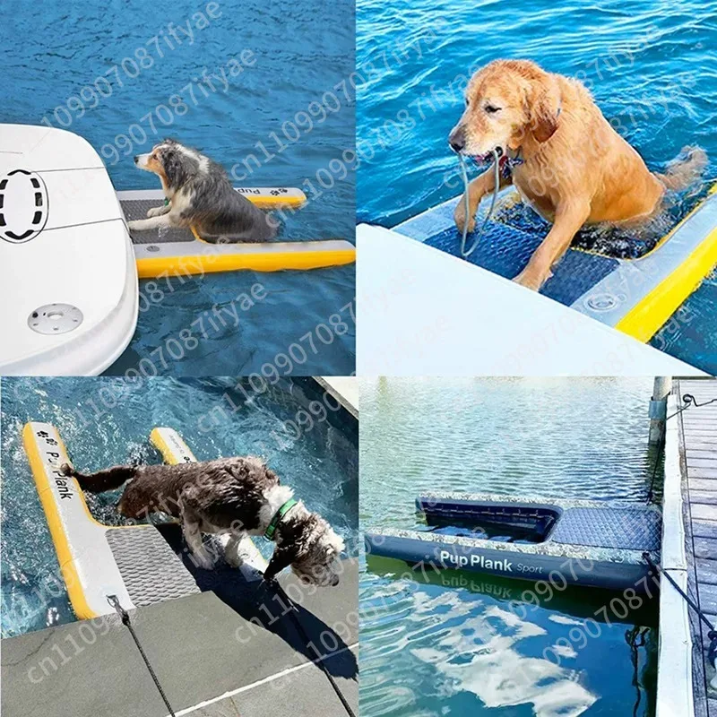 new dog kickboard pet water toy double decker dog climbing ladder inflatable puppy board ramp dog kickboard floating bed