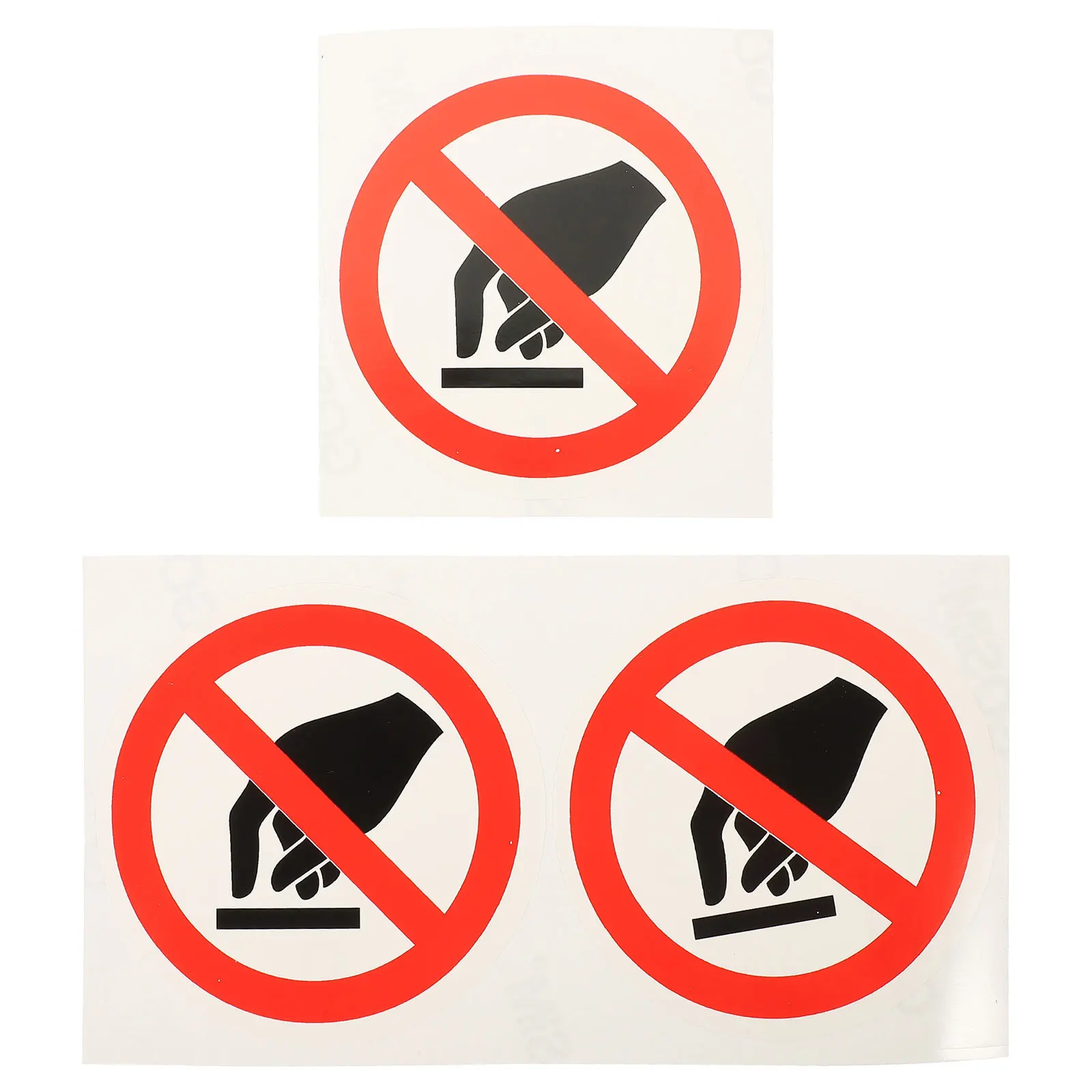 3 szt. Naklejki ostrzegawcze z napisem 'Nie dotykaj', samoprzylepne naklejki bezpieczeństwa, znaki ostrzegawcze na maszyny i urządzenia, naklejka 'Nie dotykaj'