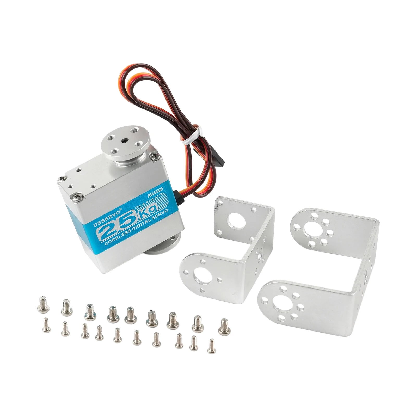 Pełny Robot CNC ze Stali CNC, Serwo 25kg RCLS3325 z Metalowymi Przekładniami, Cyfrowe Serwo dla Arduino z Długim i Krótkim Prostym Mocowaniem U