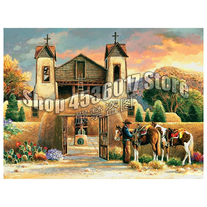 

Набор для алмазной вышивки «Дом лошадей», 5d набор «сделай сам» для вышивки крестиком, мозаика, украшение для дома, подарок
