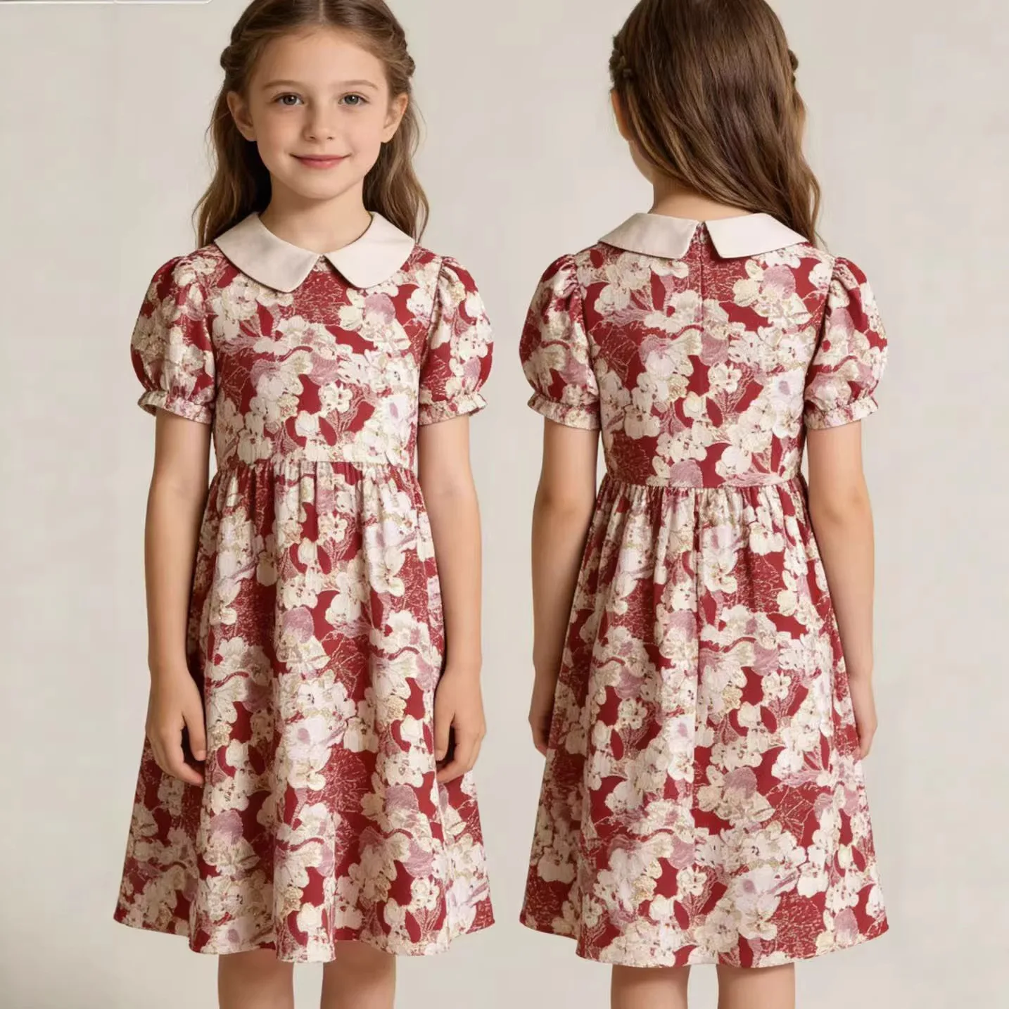 IYEAL Elegant And Fashionable Evening Dress For Girls Children's Flower Fairy Birthday Party Princess Dress Hosting Party Dress