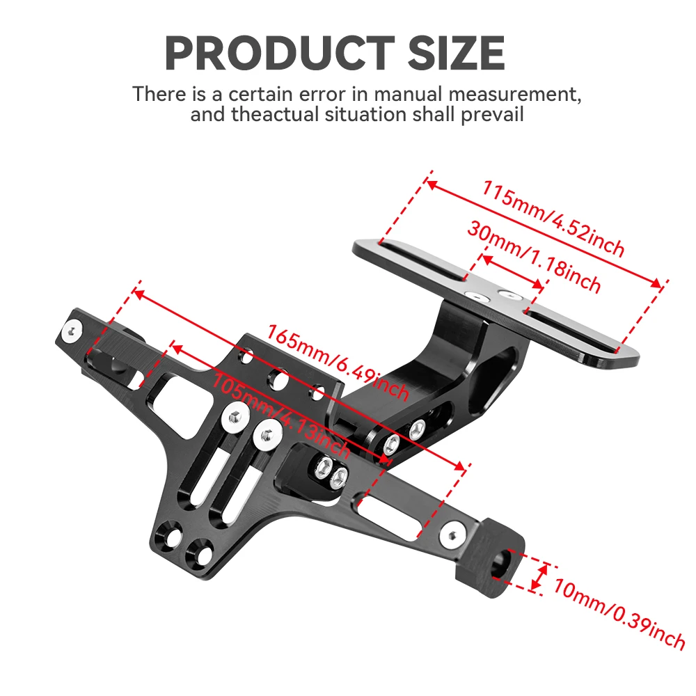 For Zontes G1 125 ZT125 G1 ZT125U ZT 125 U ZT 310X ZT310R Motorcycle Adjustable Rear Tail Tidy License Plate Holder Bracket LED