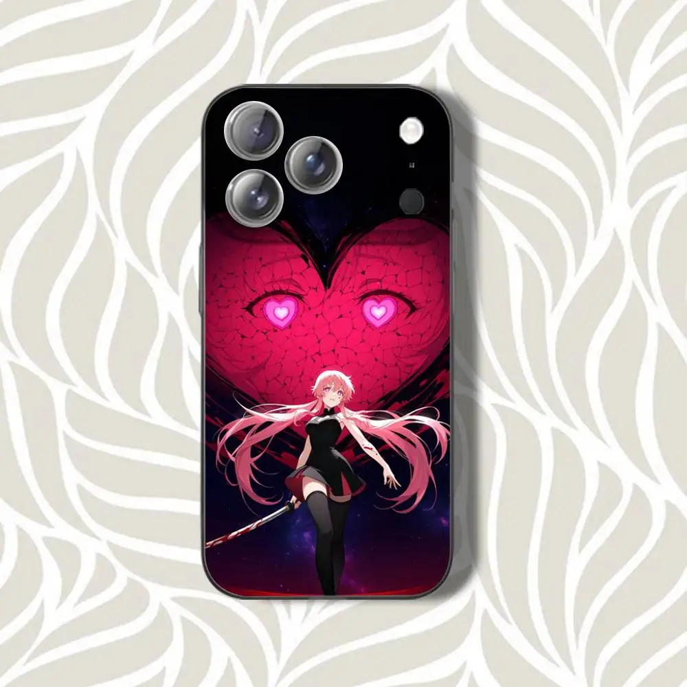 M-Mirai Nikki Gasai Yuno Handyhülle für iPhone 16,14,11,17,13,15,12,Air,Plus,Pro,Max,E,Mini Frosted für MagSafe Magnetic Grey