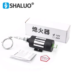 DC12V 24V Diesel Generator Stop Solenoid Valve Engine Flameout Device Off Valve Extinguisher NC Normal Close And NO Normal Open