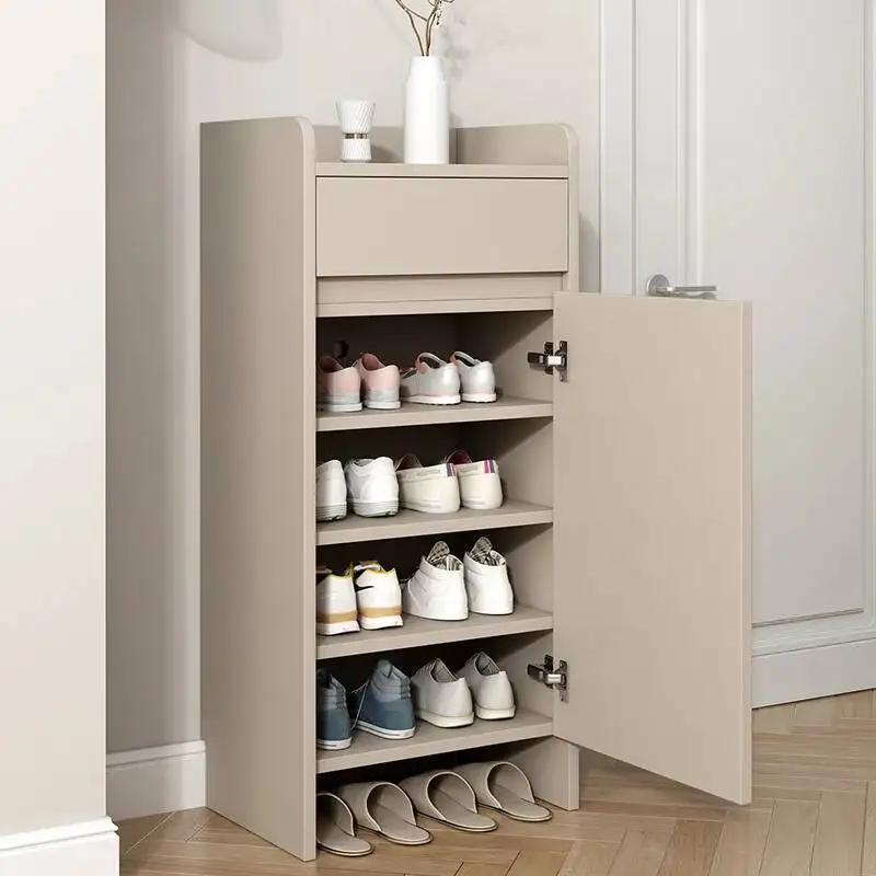 منظم خزائن الأحذية العمودية تخزين تصميم بسيط رف الأحذية في الهواء الطلق الحديثة مقاوم للماء Gabinetes De Sapatos أثاث المنزل #4