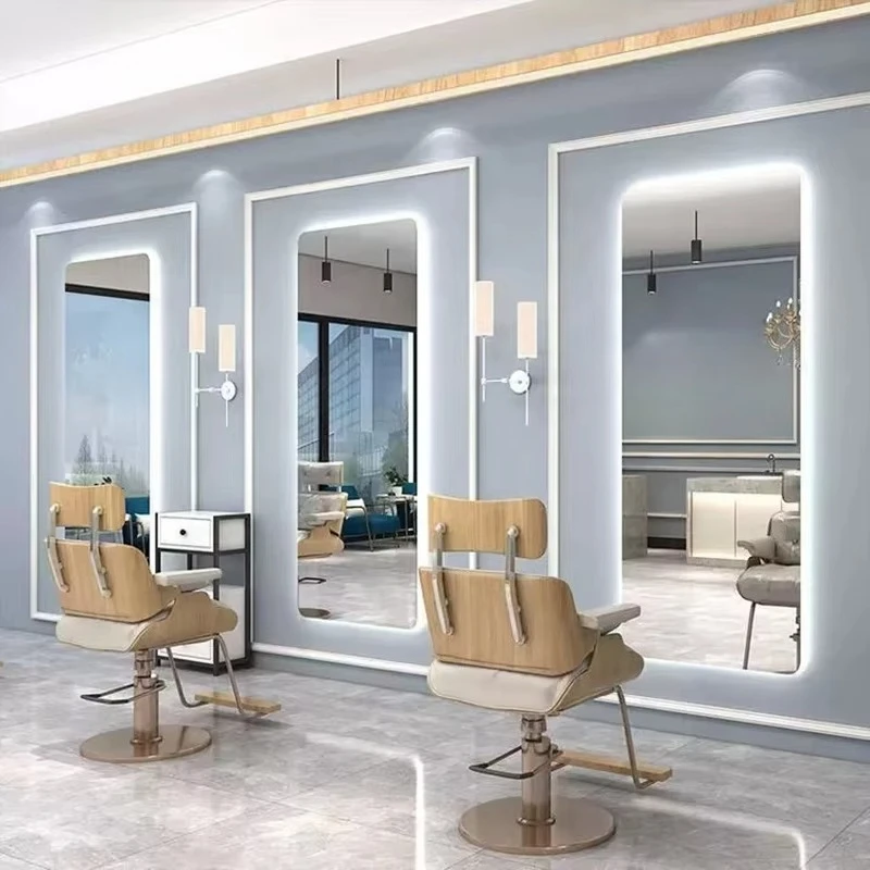 Wall Mounted Light Emitting Diode Haircut Mirror Frameless Salon Mirror Light Emitting Diode Light