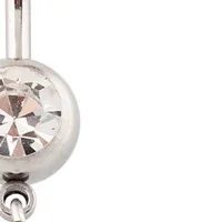 الفولاذ المقاوم للصدأ الصليب قلادة السرة مسمار موضة كريستال حجر الراين البطن زر خواتم للنساء الجسم مثير ثقب المجوهرات #1