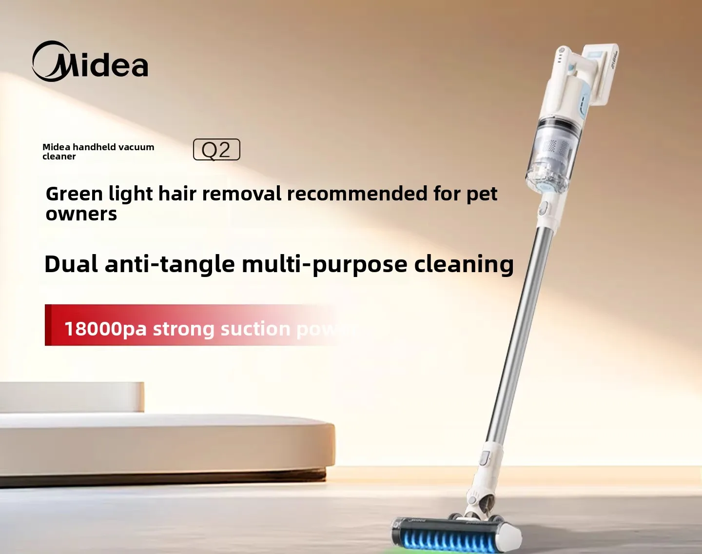 Wireless vacuum cleaner household large suction handheld lightweight suction and hair removal vacuum cleaner Q2