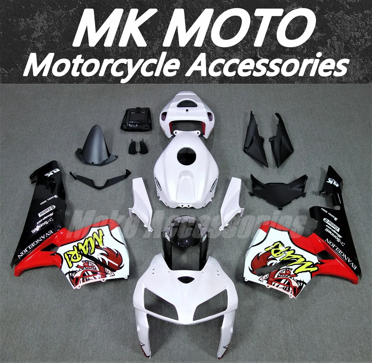 Motorcycle Fairings Kit Fit For Cbr600rr 2005-2006 Bodywork Set High Quality Abs Injection New EV ANGELION MARI Light pink