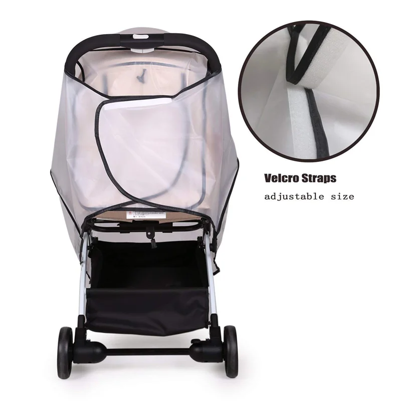 

Highly Recommended 2X Stroller Rain Cover Universal, Baby Travel Weather Shield, Windproof Waterproof, Protect From Dust Snow