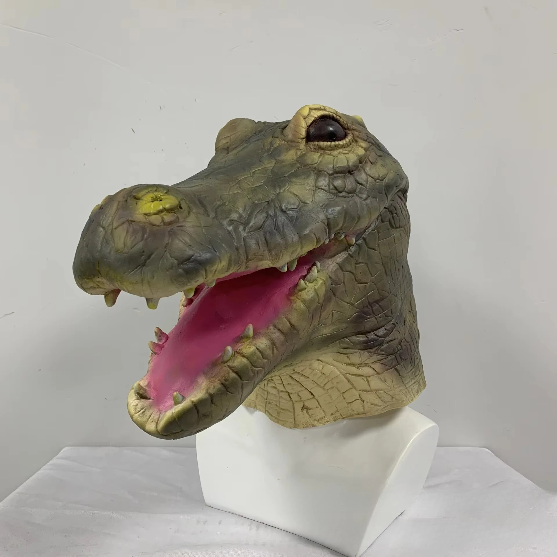 Funny Giant Crocodile Head Mask Halloween Horror Animal Mask Men's Dance Party Cosplay Bar Party Prop
