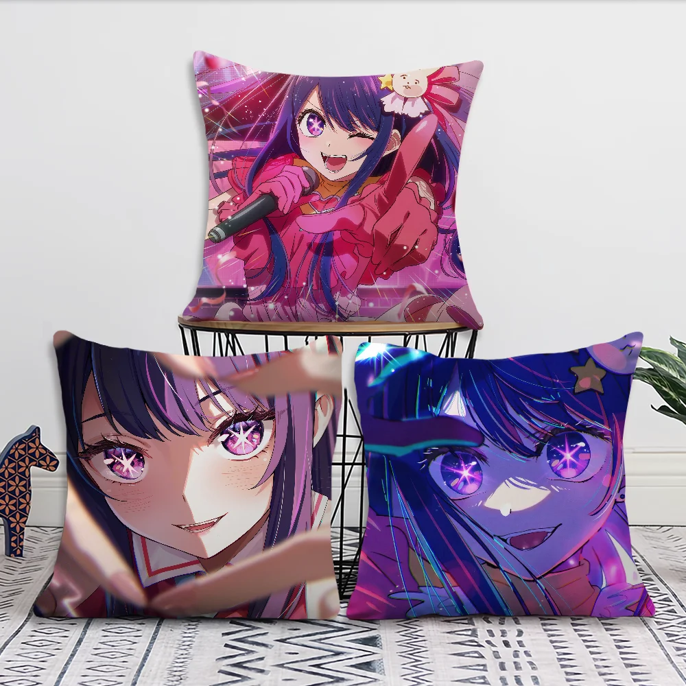 Anime O-Oshi no K-Ko Ai H-Hoshino Pillow Case For Bedroom Car Coffee Shop Room and Living Room Sofa Decorative PillowCover