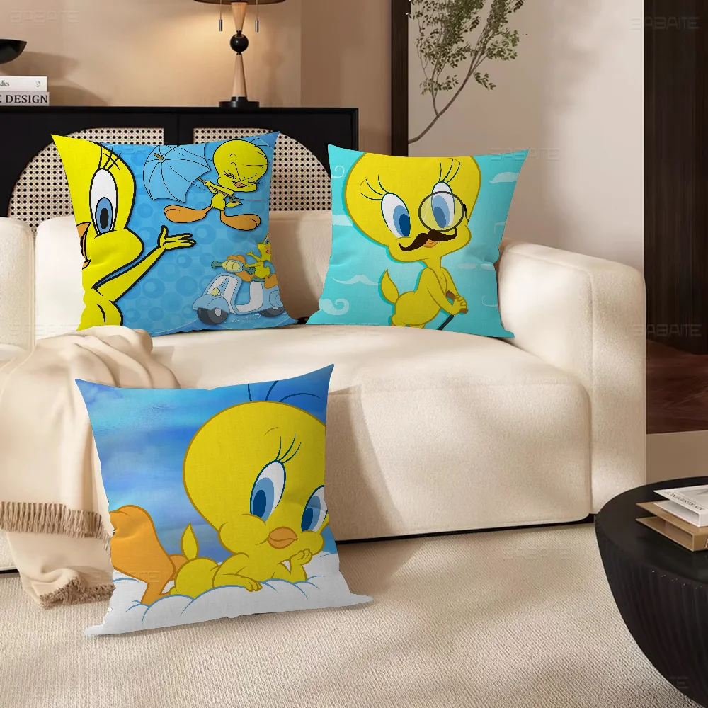 Cartoon T-Tweety Bird Cushion Cover Decorative Pillow Sofa Home Decor Case Pillow Cases