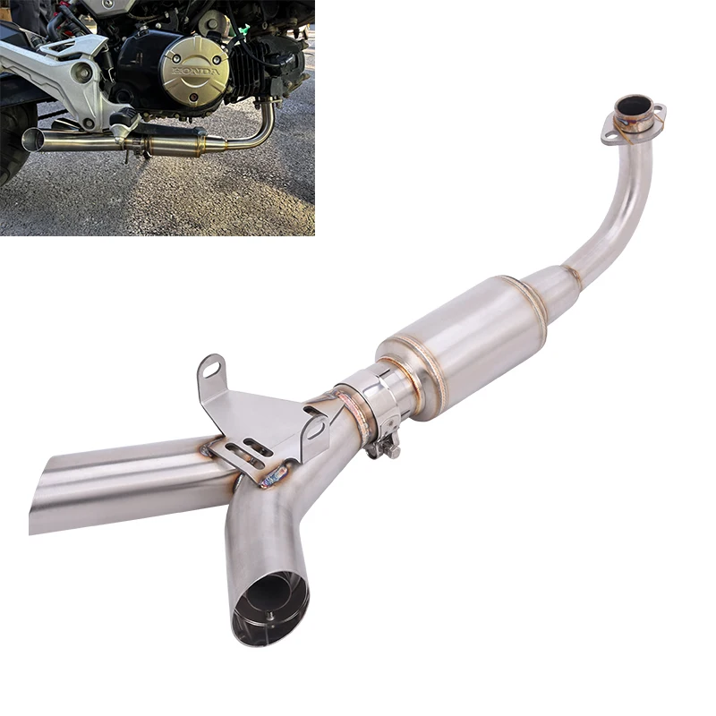 

For Honda MSX 125 125SF Grom125 125SF 2013-2020 Motorcycle Whole Exhaust System Header Link Pipe Slip On Muffler Stainless Steel