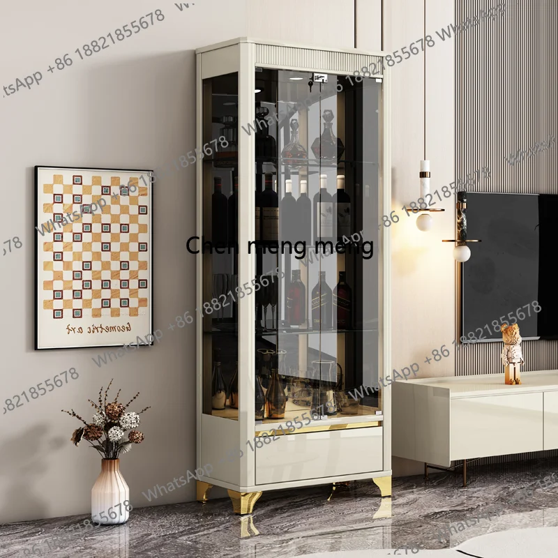 Antique Atmosphere Wine Cabinet Modern Light Luxury Glass Wine Cabinet Display Minimalist Bar Furniture Drankenkast