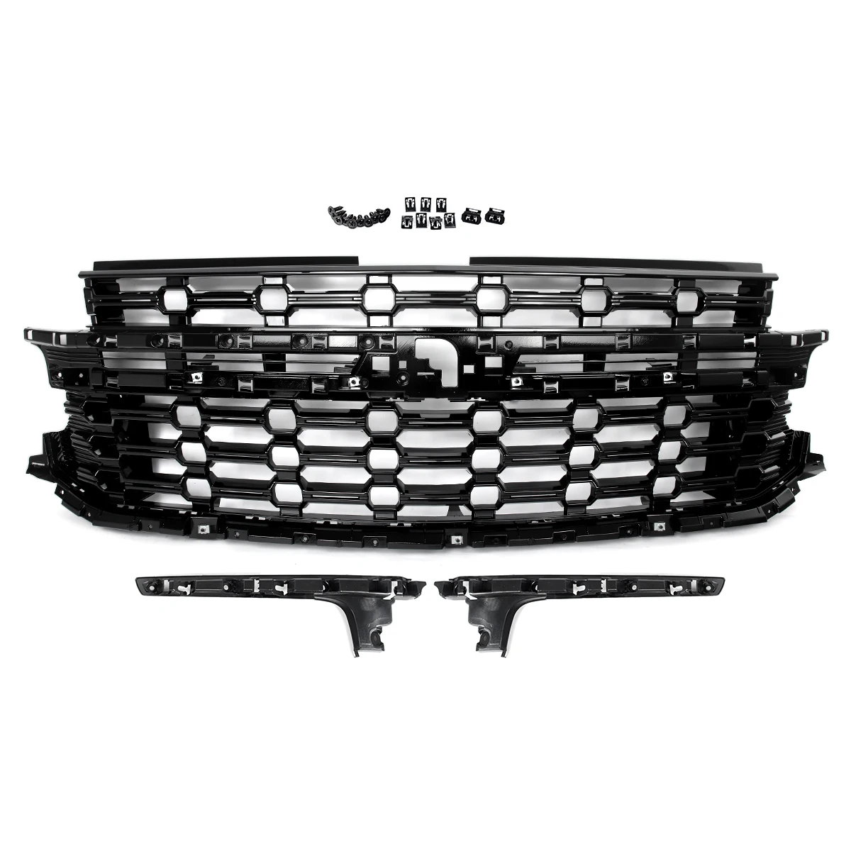 Front Bumper Upper Grille For Chevrolet Tahoe/Suburban 2021-2024 Z71 Glossy Black Modified Grill Front Hood Grille Accessories