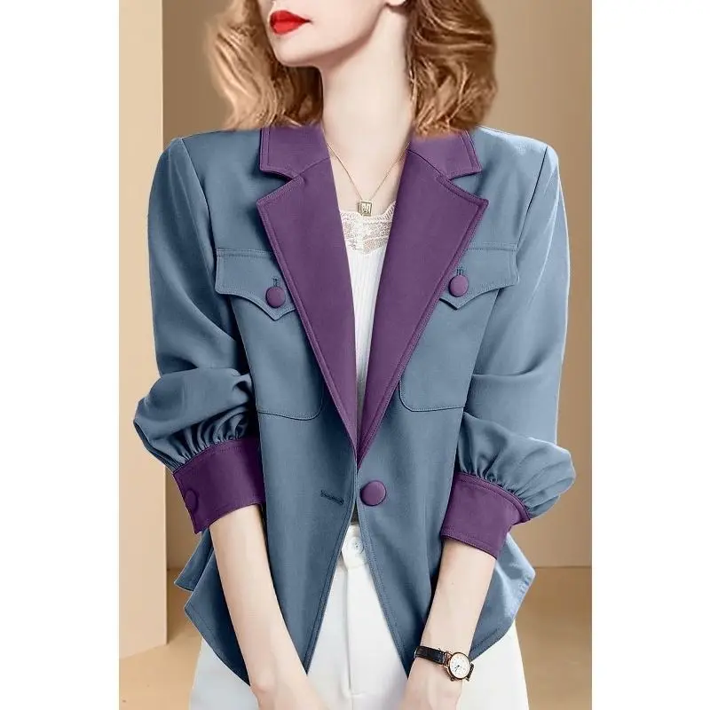 2023 Spring and Autumn French Design  Suit Jacket Women's Retro Small stature Long Sleeve Suit Coat Top Fashion