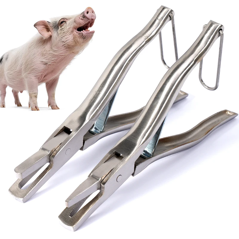Pig Ear Notcher Plier Livestock Farm Animal Stainless Steel V Shape U shape Clamp Ear Mark for Pig Farm Equipment Kit Tool