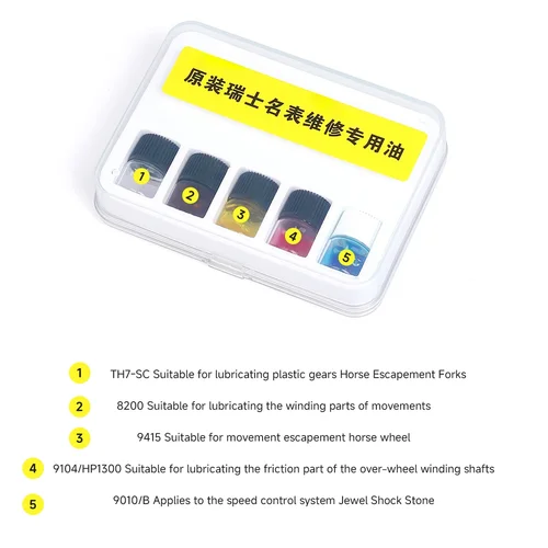 Imagen 2 del producto Nuevo aceite de reloj Mobius Moebius importado suizo 9010b 9104 8200 9415 TH7 botella pequeña Hatchet hombre aceite de primavera