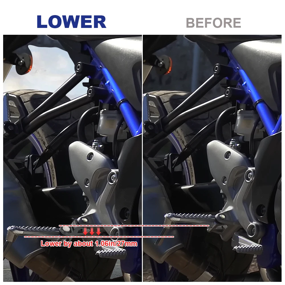 

Rider Footpeg Lowering Mounts CNC Aluminum For Suzuki SV650 2017-2023 SV650 ABS 2017 2018 2019 2020 2021 2022 2023