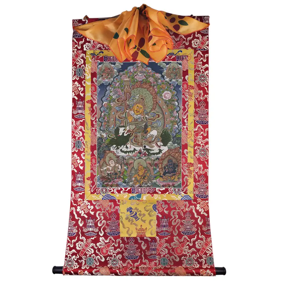 Vaishravana / Vaisravana Thangka,Gandhanra Tibetan Buddhist Thangka Art,Giclee Printed and Hand Framed,47