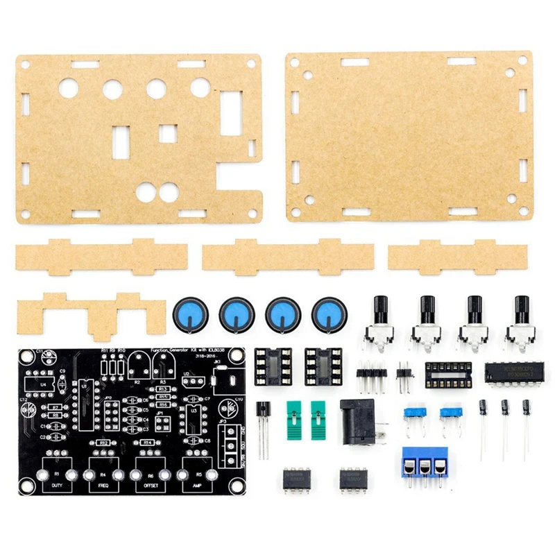 ICL8038 High Precision Adjustable Signal Generator DIY Kit Sinusoidal Triple-Cornered Square Sawtooth Output 5Hz-400Khz