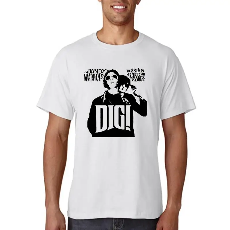 Title: Dig Brian Jonestown Massacre & Dandy Warhols T Shirt Tee Many Colors Gift New Round Neck Tee Shirt