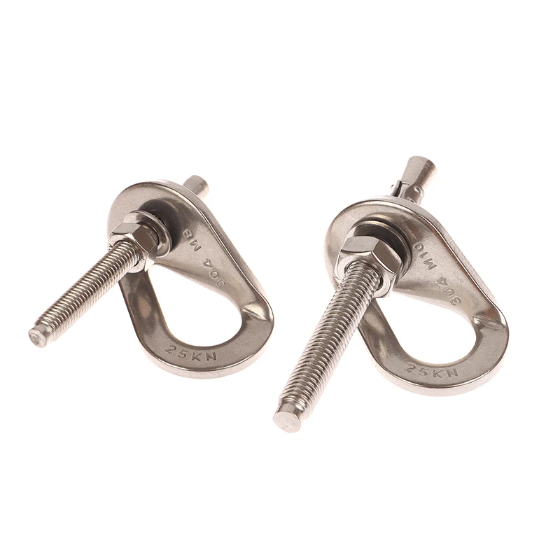 

Rock Climb Anchor Point Piton Nut Anchor Bolt Hanger Plate Expansion Nail 304 Stainless Steel Caving Belay Rigging M8 M10 M12