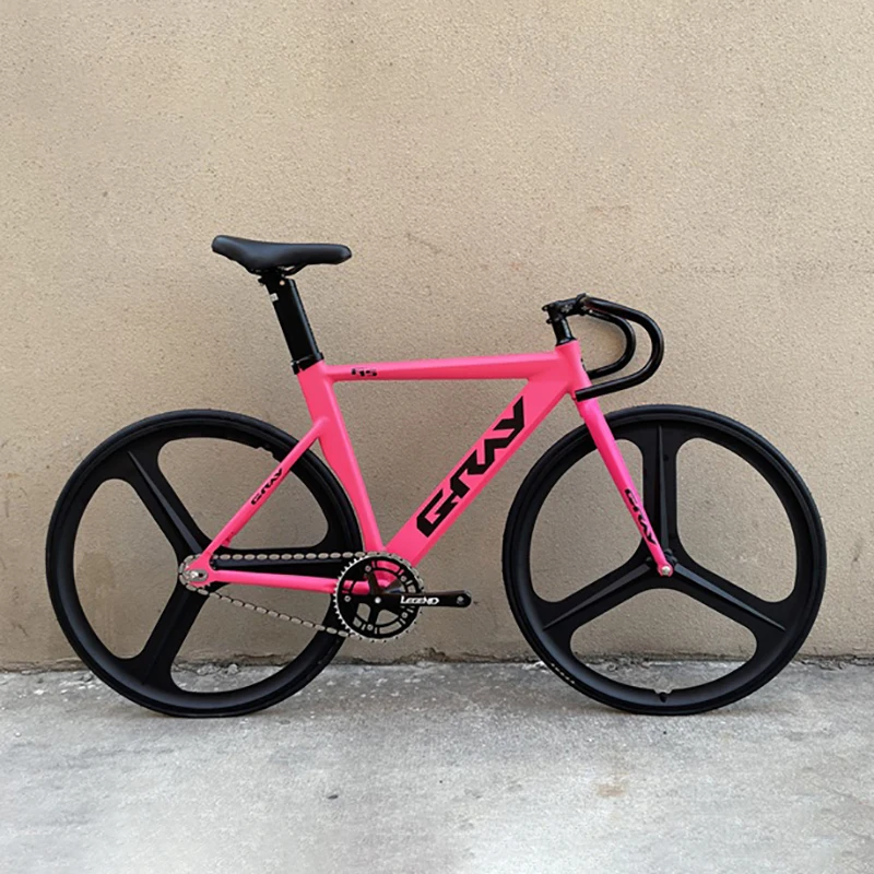 GRAY F15 Fixed Gear Bike Aluminum Alloy Frame Fixie Single Speed Track Bicycle Aero Design Parts Customizable