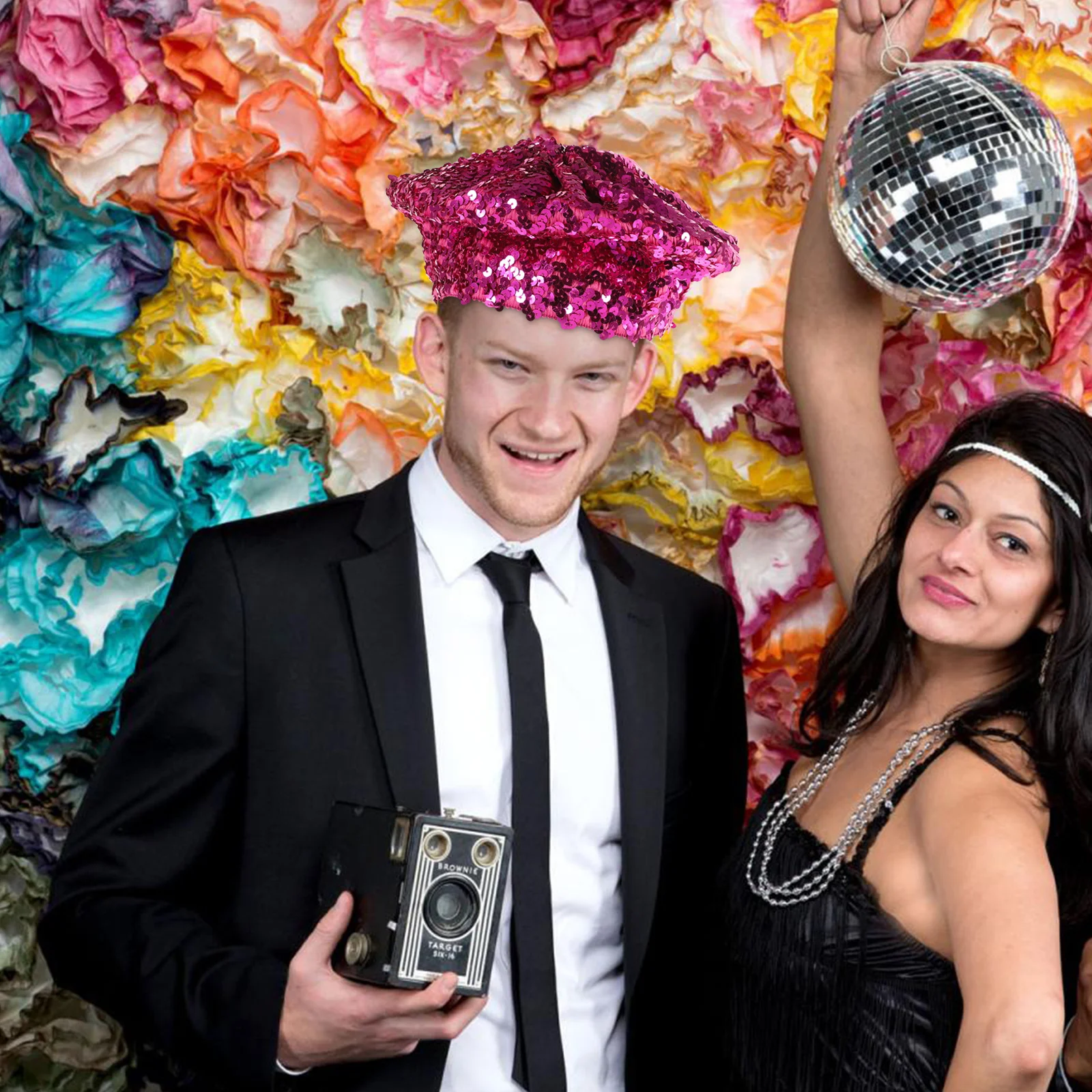 

Sequin Beret Hat Women Fashion Sparkle Berets Cap for Dance Performance Party Photography Accessory Women Beret Hats Fashion