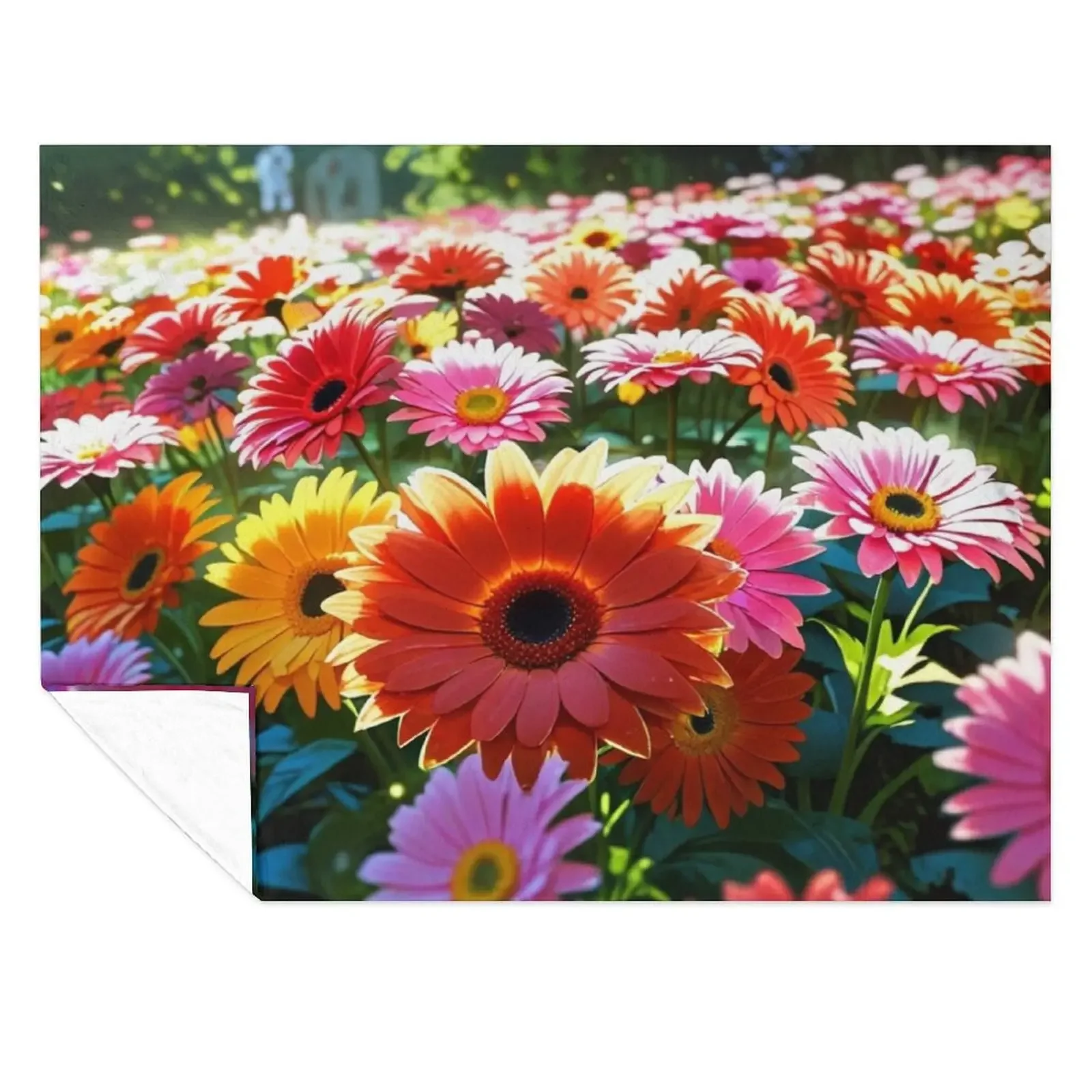 

Gerbera daisies blossoms. Throw Blanket Single Heavy for sofa Winter beds Blankets