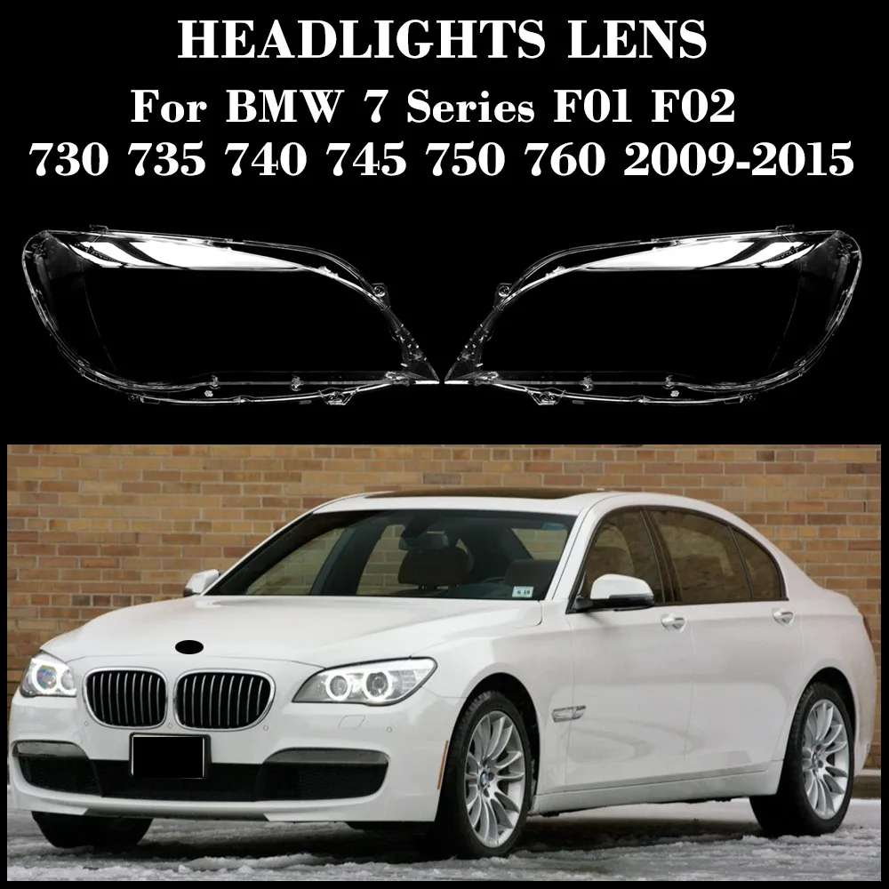 

Car Front Headlight Lens Cover Auto Shell Headlamp Lampshade Lampcover Head lamp light cover For BMW 7 F01 F02 730-760 2009-2015