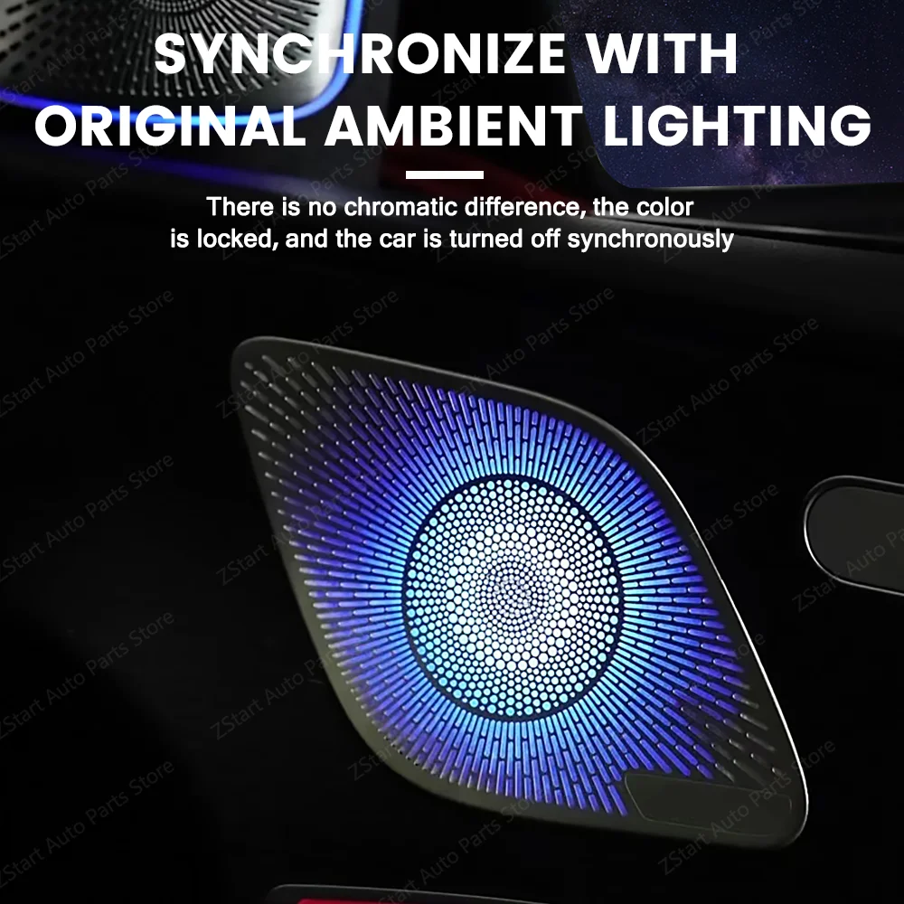 

64 Colors LED Door Audio Speaker Cover Ambient Light for Mercedes Benz GLE GLS AMG W167 Car Horn Door Horn Loudspeak