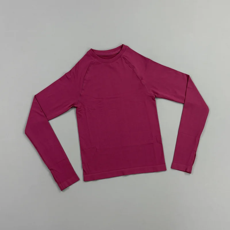 HISTELLO Defy Langarm-Workout-Top für Damen, Nahtloses Gym-Sportshirt mit Daumenlöchern, Slim Fit Sportshirt für Laufen, Yoga und Fitness – Detail 22
